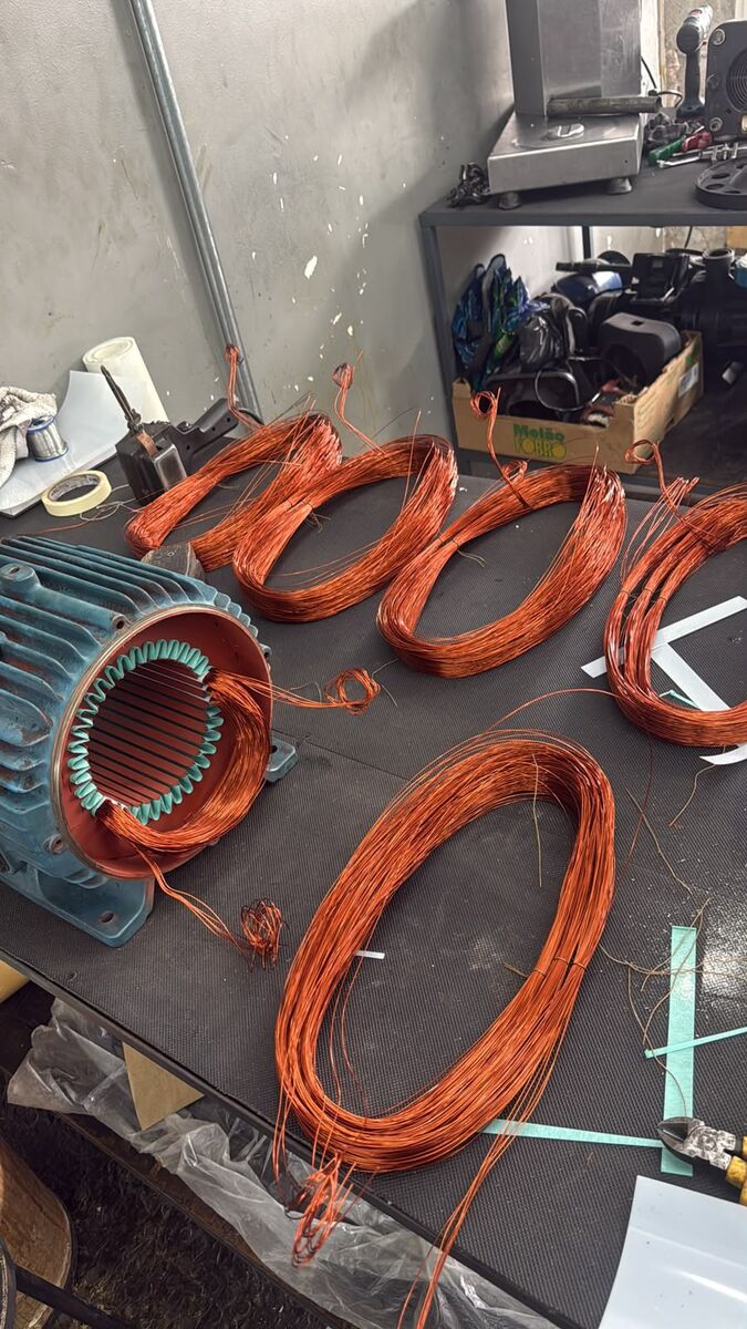 Bobinas de cobre prontas
